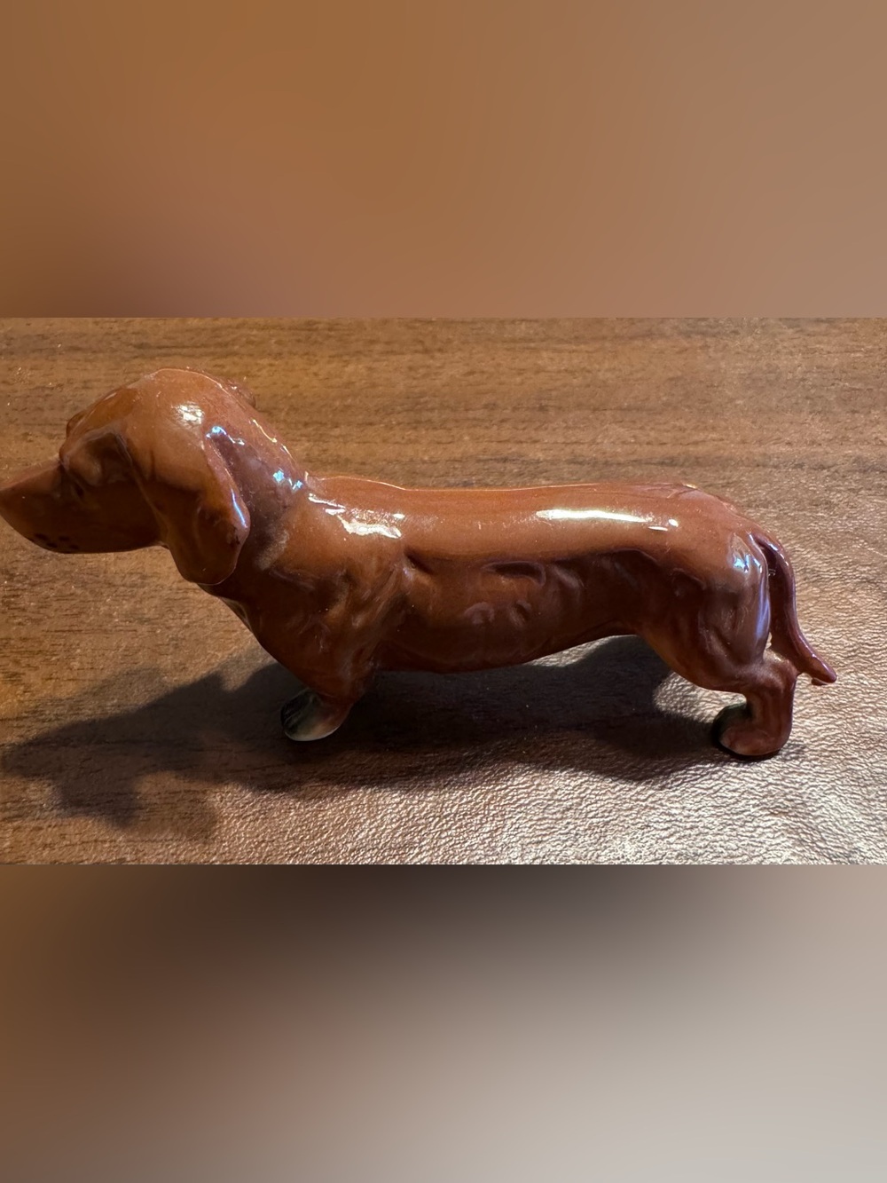 Brinns Dachshund Ceramic Dog Figurine - Brown